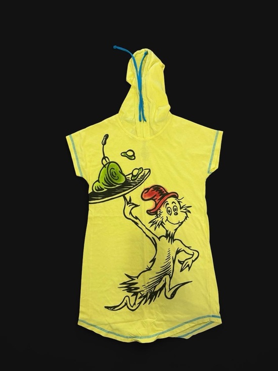 Dr. Seuss Tops - Dr. Seuss yellow graphic hoodie shirt